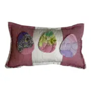 NEW Handmade Easter Eggs Pillow Vintage Quilt Chenille Bedspread Easter Fun!