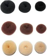 CALLARON 3Pcs Hair Bun Maker Black Sponge Donut for Elegant Updos for Ballet and Dance Events No Damage to Hair Easy Styling Tool for Adults