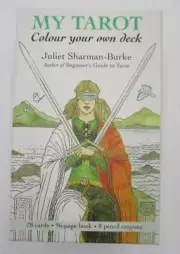 RARE My Tarot Colour your own Deck 78 Cards NEW 96 page book Color Pencils