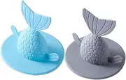 Floor Drain Sink Plug Fishtail Bathtub Stopper for Bathroom Kitchen Sink Strainer