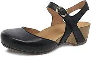 [Dansko] Tiffani Wedge Sandal for Women – Cushioned, Contoured Footbed for All-Day Comfort and Support – Hook & Loop Strap with Buckle Detail – Lightweight Rubber Outsole