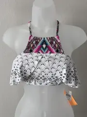 Rip Curl Y Strap Bikini Top Small Swim Flirty Y Strap Back Optional Padding NWT