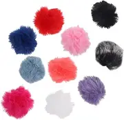 Abaodam 10 pcs Furry Lapel Microphone Windscreen Mic Cover Windproof Design for Sound Quality Great for Interviews and Video Recording Colors