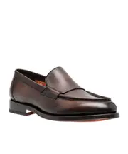 slip-on leather loafers UK11,UK8.5 Black