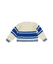 striped crew neck sweater in chunky mohair and wool S,XS Nude