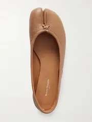 [Maison Margiela] Maison Margiela - Tabi Split-toe Leather Ballet Flats - Beige - IT35 IT 35 Neutrals