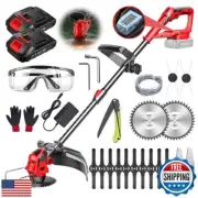 Electric Weed Eater 2Pcs 24V Battery Cordless Weed Wacker Brush Cutter String