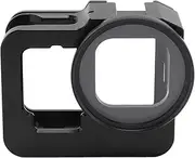 Camera Aluminum Frame Case, HD UV Filter Aluminum Cage Protective Case Frame Housing Quick Release Design with Cold Shoe Mount