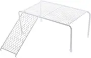 Levemolo 1 Set Stainless Steel Rutin Chicken Rack with Ladder Platform for Pets Durable Cage for Rutin Chickens and Other Animals Enhances Space Utilization and Activity