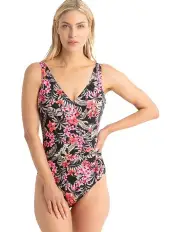 [Jantzen] Hamilton Gathered Surplice One Piece in Black