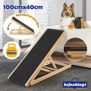 Petscene Dog Stairs Pet Ramp Puppy Ladder for Bed Car Outdoor 4 Level Adjustable