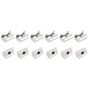 12Pcs Roll in Spring T Nuts M6x20mm Carbon Steel Spring Loaded T Nut