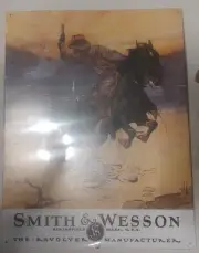 Smith and Wesson Revolver Manufacture Tin Metal Sign Wall Garage Classic