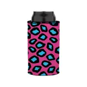 Stubbyz Pink Leopard Print Stubby Cooler Slim