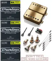 EMG MF Set Marty Friedman Brushed Gold Passive Std Spc LONG POTS (3 STRING SETS)