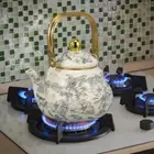 Floral Enameled Enamel Teapot Pear-shaped Coffee Pot New Tea Jug