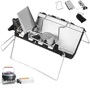 Camping Stove, Outdoor Portable Stove, Portable Outdoor Wind Shield High Performance Gas Stove for Picnic Accessories
