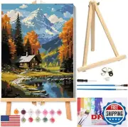 RYMILIE Paint by Numbers Kit for Adults Beginner and Kids Ages 8-12 with Wood