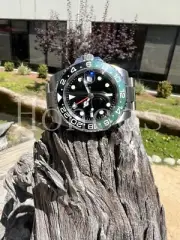 GMT Style Men's Pro Diver 41mm Silver Stainless Steel Watch Pepsi Coke Red/Black