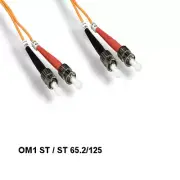 [10X] Kentek 1m OM1 ST to ST Multi-Mode Fiber Optic Cable 62.5/125 Duplex UPC