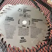 25 Pieces￼7 1/4 40 Teeth Cutoff Rip Vermont American Circular Saw Blade Pieces