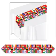 International Flags Paper Table Runner