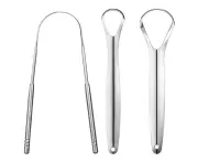 3 Pcs Metal Tongue Scraper, Stainless Steel Tongue Scraper