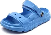 [Femizee] Toddler Boys Girls Convertible 2-in-1 Sandals & Clogs, Children's Adjustable Back Strap Water Sandal for Pool Beach
