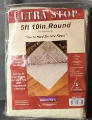 Home Dynamix Ultra Stop Non Skid Rug Pad Round 5 Feet 10 Inches New / Package