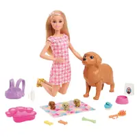 在飛比找蝦皮商城優惠-Mattel 芭比初生小狗遊戲組合 芭比 娃娃 正版 美泰兒