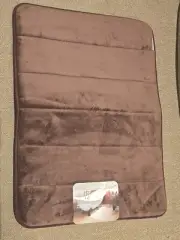 Garden Home Ultra Soft Skid Resistant Memory Foam Bath Mat Rug Brown 17" x 24"