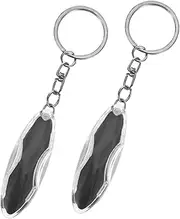 Anneome 2pcs Anti- Keychain Anti- Key Chain Remove Discharge Discharge Keychain Anti- Keychain for Car Anti- Tool Abs Black