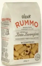 Half Rigatoni Rummo N°51 Paste Short Of Semolina Italian Slow Knit 500g