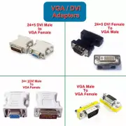 VGA Female to DVI-D 24+1 Male / VGA Female to DVI-I 24+5 Male Converter Adapter