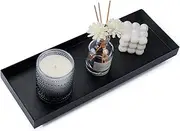 Aglary Rectangle Black Matte Metal Tray, Suit for Candle Holder, Vanity Decor Projects, Bathroom Toilet Tank Tray, Perfume or Jewelry Storage, and Coffee Table Centerpiece