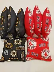 8 Cornhole Bag Set Corn Hole Boston Bruins and Red Sox