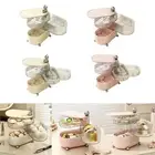 360°Rotating Showcase Desktop Data Cable Storage Box Jewelry Organizer Box