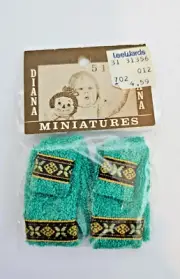 Vintage Dollhouse Bath Towel Set, Mini Bath Towel Set