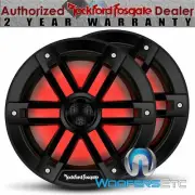 ROCKFORD FOSGATE M1-8B BLACK MARINE 8" COLOR OPTIX BOAT COAXIAL SPEAKERS NEW