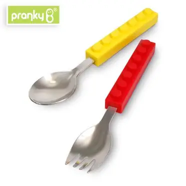 Pranky B 積木造型湯匙叉子組