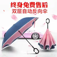 在飛比找樂天市場購物網優惠-雨傘反向傘全自動德國雙層車載車用男女摺疊超大汽車長柄雨傘定制