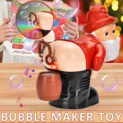 Funny Santa Bubble Blowing Machine Music Automatic Fart Bubble Blower Toy Gifts