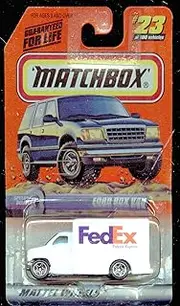 [Mattel] Matchbox 1999-23/100 Series 5 FedEx Speedy Delivery Ford Box Van 1:64 Scale Die-cast Metal Toy Van Model for Kids and Collectors