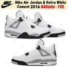 Nike Air Jordan 4 Retro White Cement 2016 840606-192 Men's Size