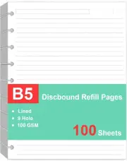 9 Disc Discbound Refill Paper, Loose Leaf Paper, 9 Disc Prepunched Paper for Hap
