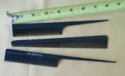 Wahl Black Barber Taper comb,1Selecta Tail Teaser Comb & 1 Certifyd 140 Rat Tail