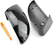 OSEAY Fit For VW Fit For Volkswagen Fit For Passat B7 Scirocco Beetle CC Eos Fit For JETTA MK6 Carbon Fiber Pattern Replacement Rearview Mirror Cover(Bright black)