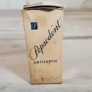 Vintage Sealed New Pepsodent Antiseptic Vintage Glass Bottle & Box Mouth Wash