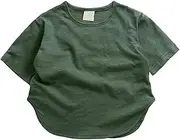 [Generic] 5t Boys Tee Girls Boys Short Classic Loose Short Soft Short Sleeve Solid T Shirt Tee Tops Clothes Kid Long Sleeve Shirt Boy