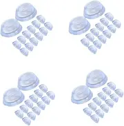 20pcs Clear Silicone Feet for Cutting Board Non-Slip Rubber Pads with Stainless Screws Anti-Skid Furniture Protectors Versatile Soft Cushioning for Home and Office Use